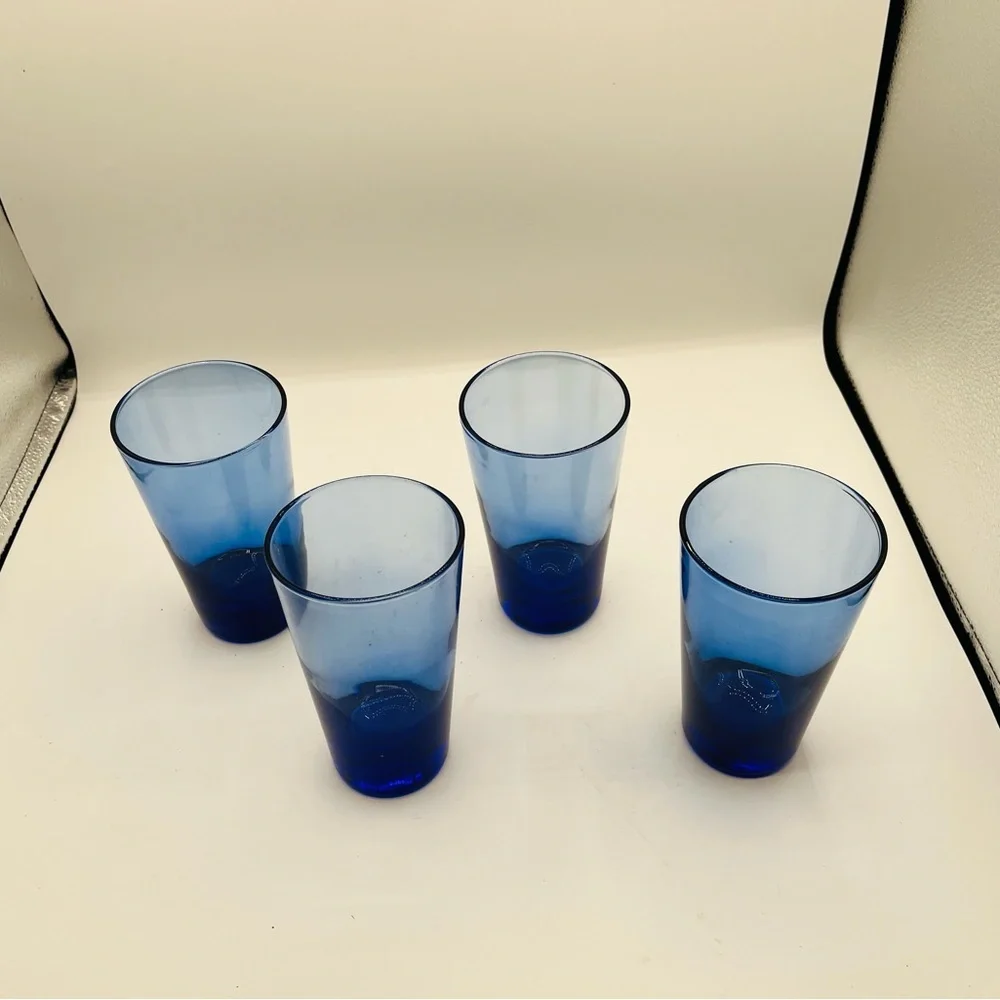 Blue Ombre Tumbler Glass Set - 4 Pack